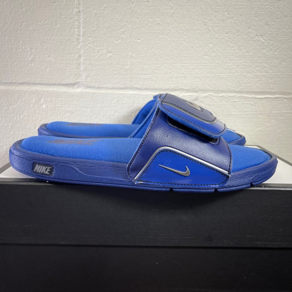 Nike Comfort Slide 2 415205-408 Blue Sandals Slides Memory Foam Men's 10 US